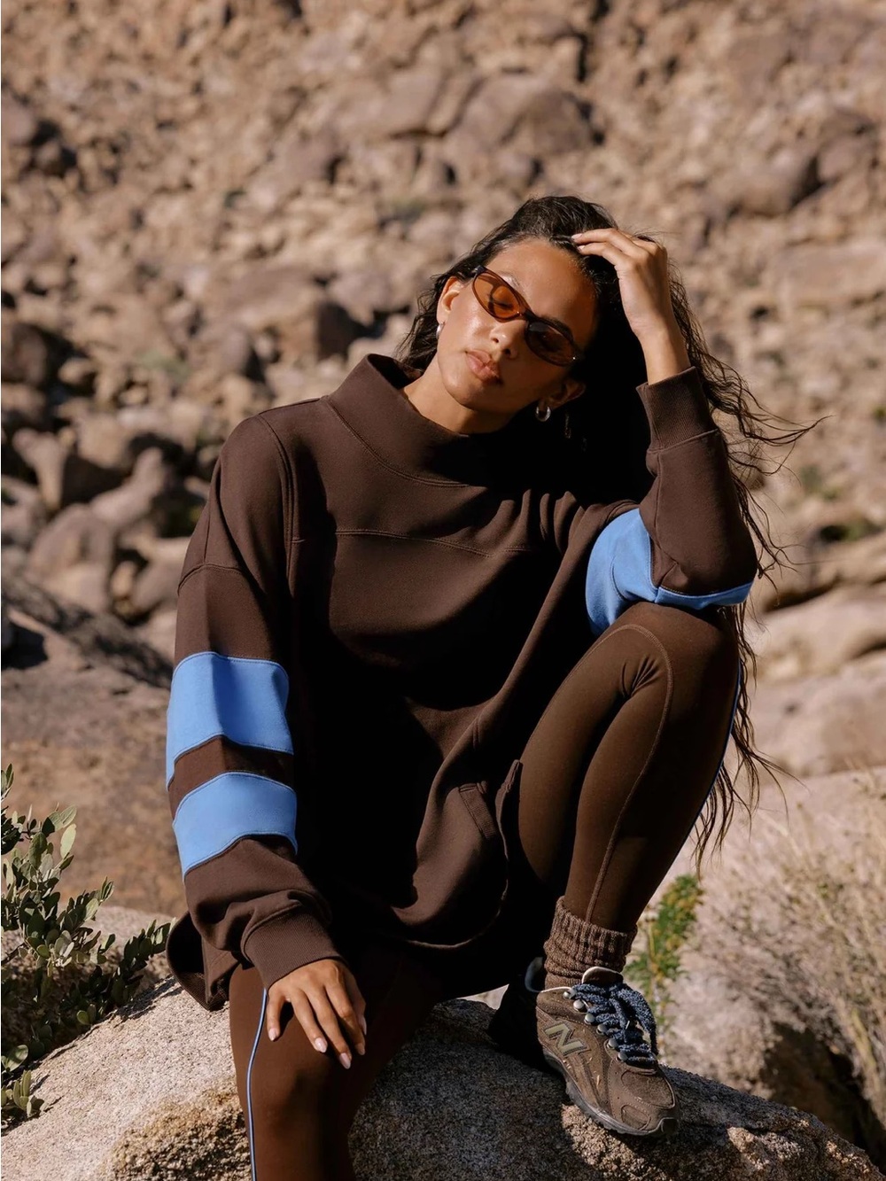 Beach Riot Jaylyn Sweatshirt & Tierney Leggings - caribou blue - size s